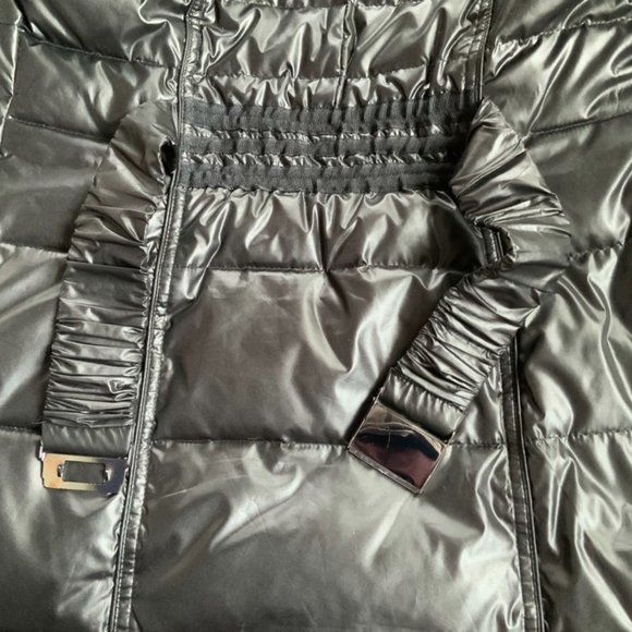 Laundry by Shelli Segal Down Puffer Coat Fur Collar Size Small - Picture 10 of 12